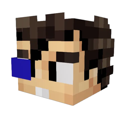 abr06 Minecraft avatar head, 3D render