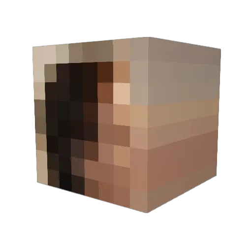 abradakabra Minecraft avatar head, 3D render