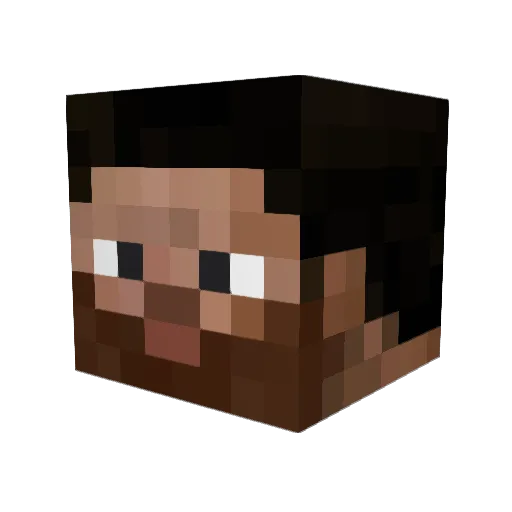 abrakadabr Minecraft avatar head, 3D render