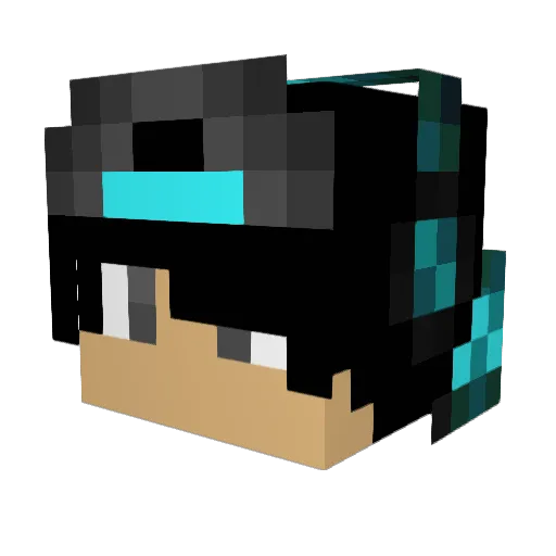 abrasko Minecraft avatar head, 3D render