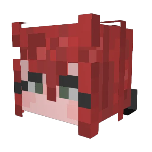 abrekosus Minecraft avatar head, 3D render