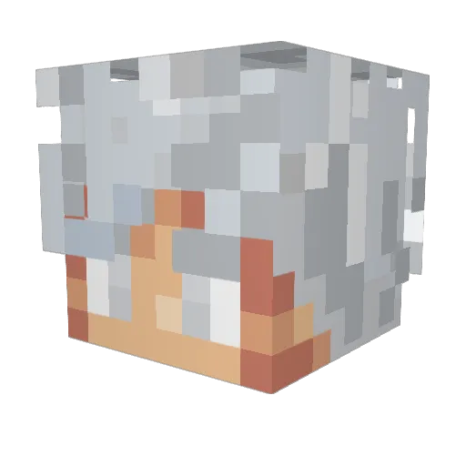 abrginne Minecraft avatar head, 3D render