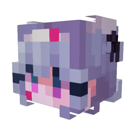 abroadmedusa Minecraft avatar head, 3D render