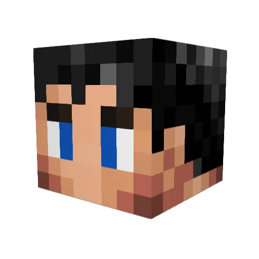 abrshka Minecraft avatar head, 3D render