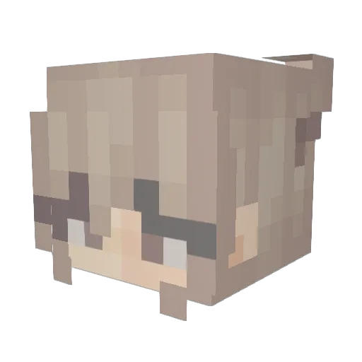 abruhgail Minecraft avatar head, 3D render