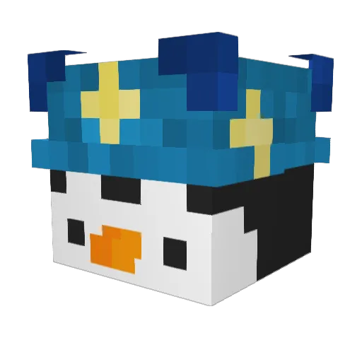 absentys Minecraft avatar head, 3D render