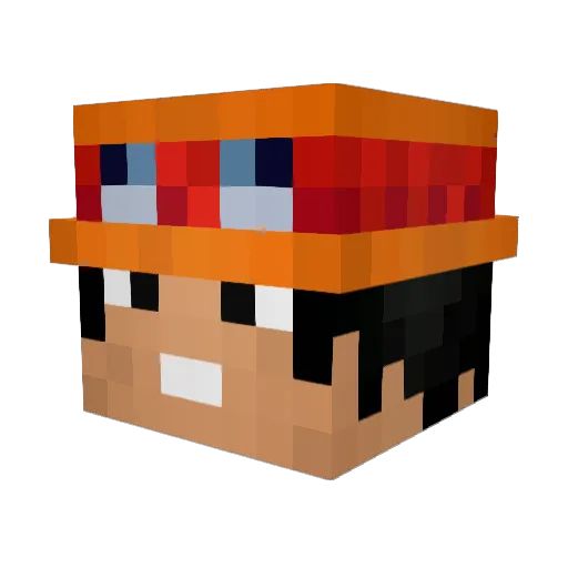 absolutDani Minecraft avatar head, 3D render