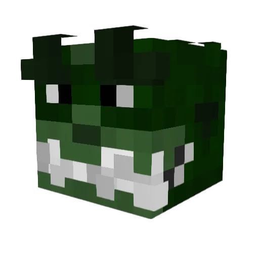 absolute_sadman Minecraft avatar head, 3D render