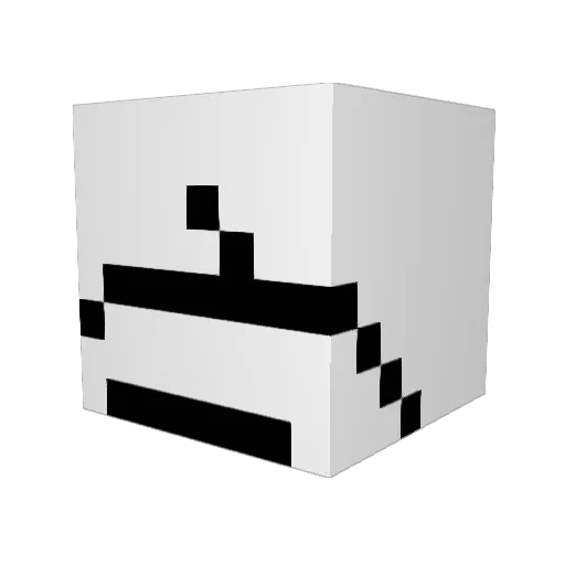 absolutebrainlet Minecraft avatar head, 3D render