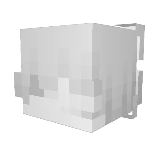 absolutelly Minecraft avatar head, 3D render