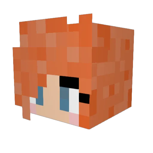 absolutelyknot Minecraft avatar head, 3D render