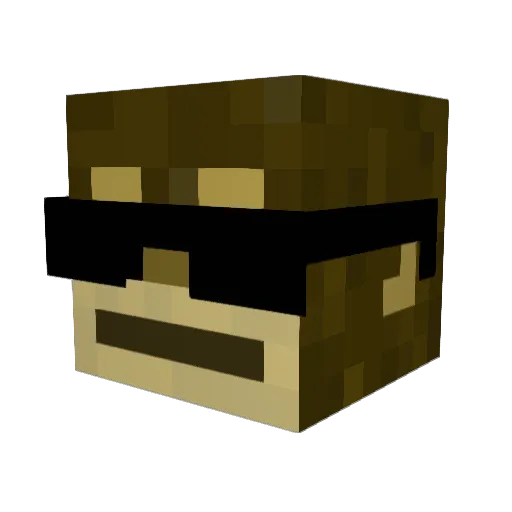 absolutemonki Minecraft avatar head, 3D render