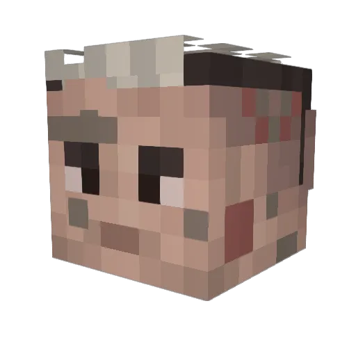 absolutendoubt Minecraft avatar head, 3D render