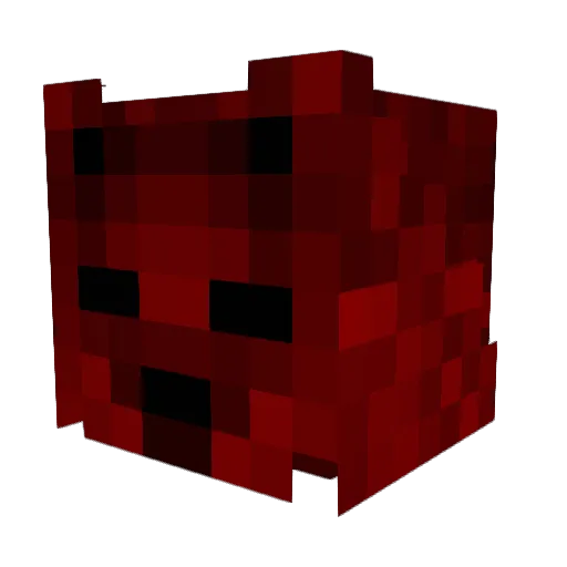 absorptionless Minecraft avatar head, 3D render