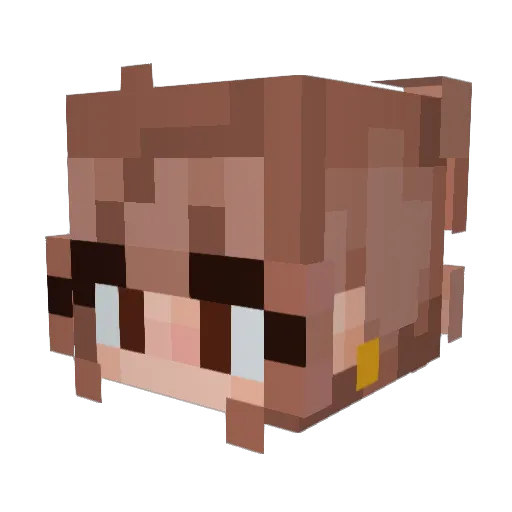 absoulic Minecraft avatar head, 3D render