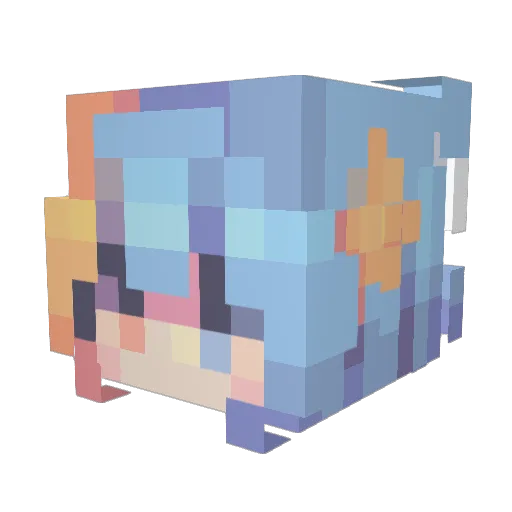 abstractcricket Minecraft avatar head, 3D render