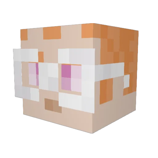 abstractia Minecraft avatar head, 3D render