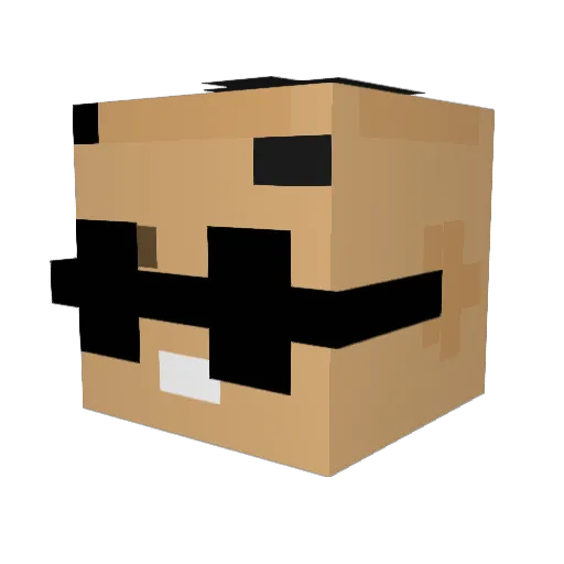 abstractsonme Minecraft avatar head, 3D render