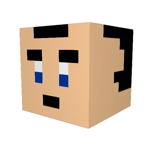 abstraktion Minecraft avatar head, 3D render