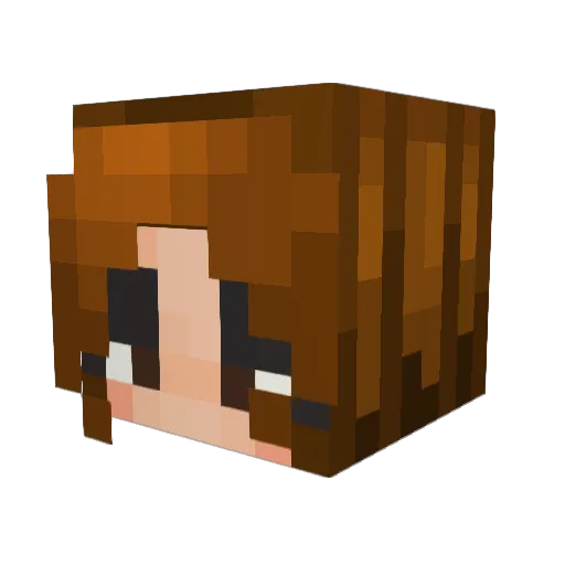 abstrals Minecraft avatar head, 3D render