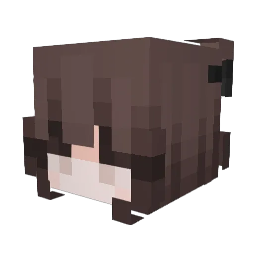 absurf Minecraft avatar head, 3D render