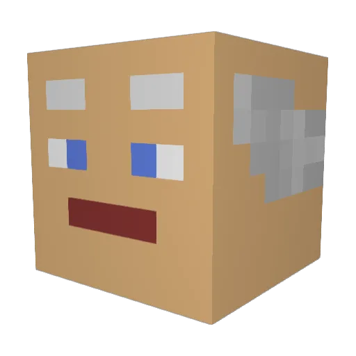 abuZB69 Minecraft avatar head, 3D render