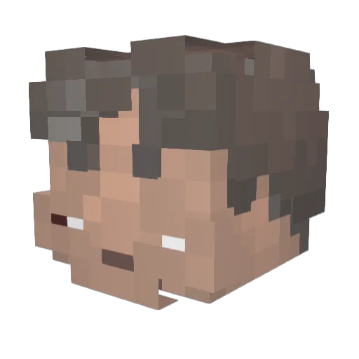abukalsom Minecraft avatar head, 3D render