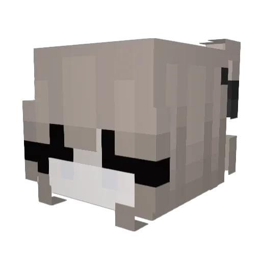 abusively Minecraft avatar head, 3D render