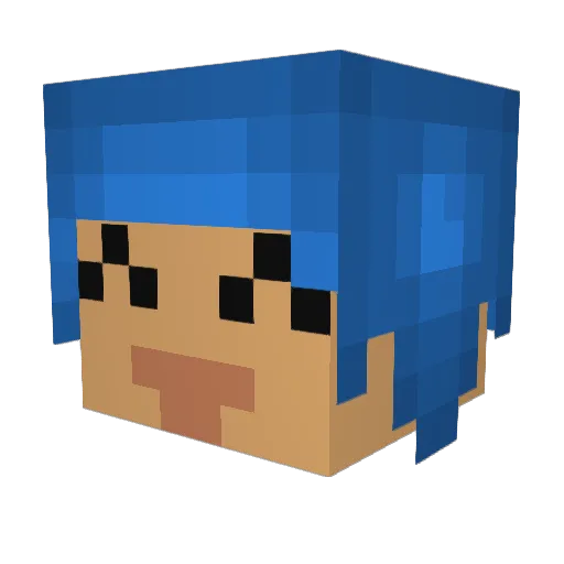 abusomesmo Minecraft avatar head, 3D render