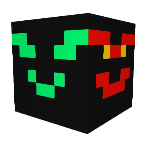 abvgde_ Minecraft avatar head, 3D render