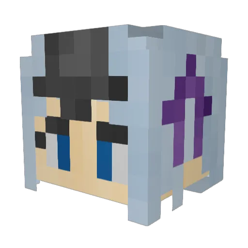 abvss Minecraft avatar head, 3D render