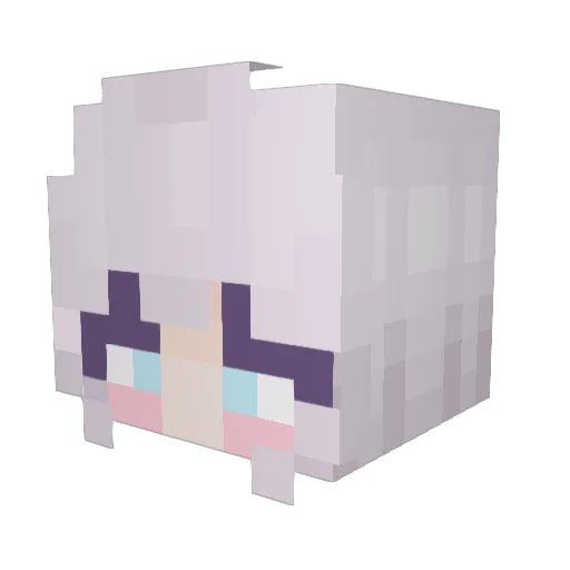 abzpillieking Minecraft avatar head, 3D render