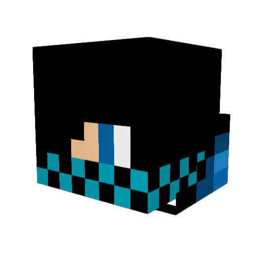 abzuabzu Minecraft avatar head, 3D render