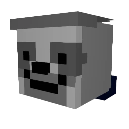 ac10022 Minecraft avatar head, 3D render