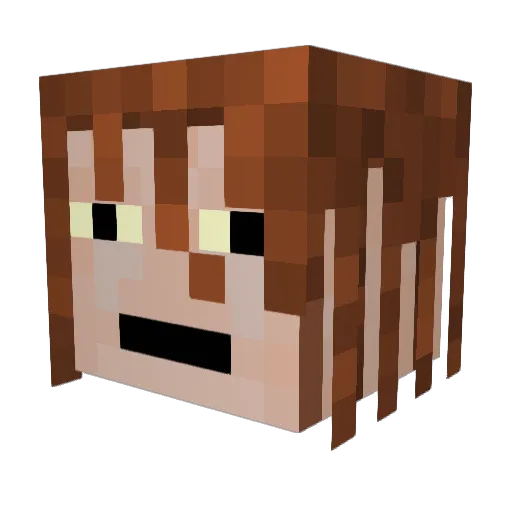 ac67193 Minecraft avatar head, 3D render