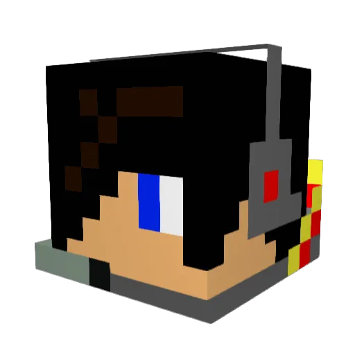ac_17 Minecraft avatar head, 3D render