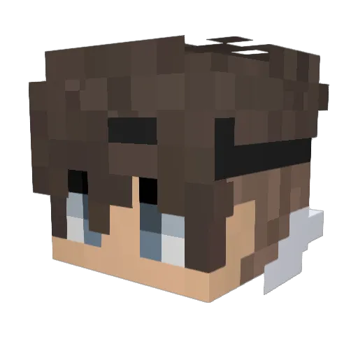 acadet Minecraft avatar head, 3D render