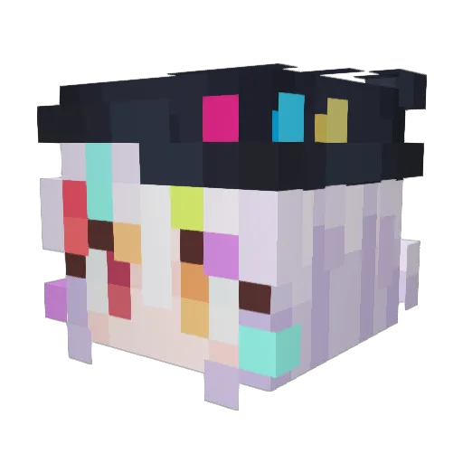 acadiangel Minecraft avatar head, 3D render