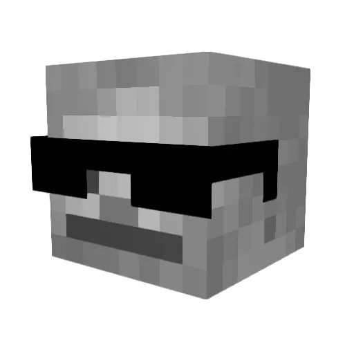 acagil Minecraft avatar head, 3D render