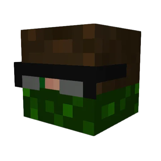 acalvery Minecraft avatar head, 3D render