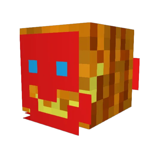 acaramelado Minecraft avatar head, 3D render