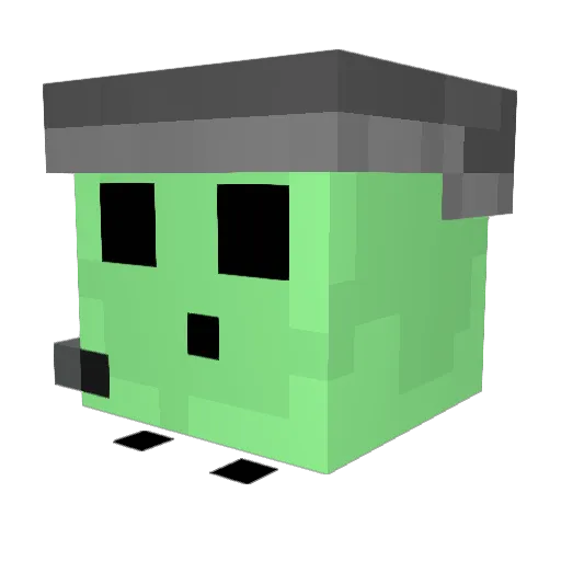 acbkgb Minecraft avatar head, 3D render