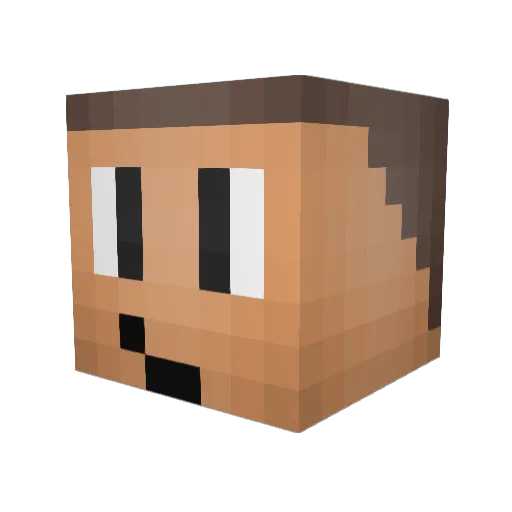 acbrow Minecraft avatar head, 3D render