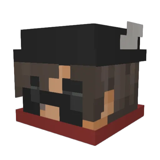 accdari Minecraft avatar head, 3D render