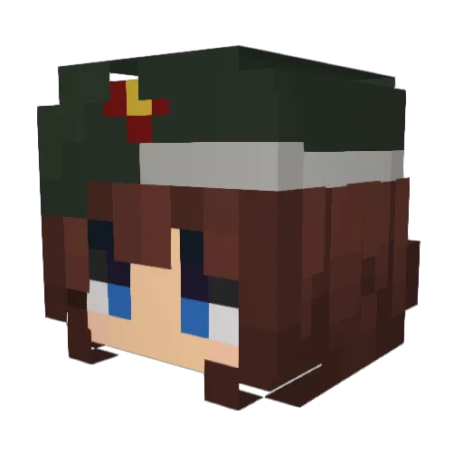 accededlittlebro Minecraft avatar head, 3D render