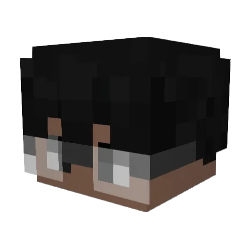 account07 Minecraft avatar head, 3D render
