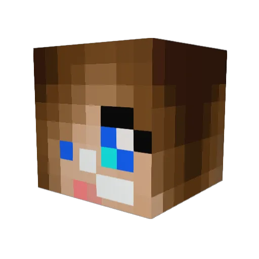 account0986 Minecraft avatar head, 3D render
