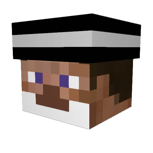 accrossroads Minecraft avatar head, 3D render