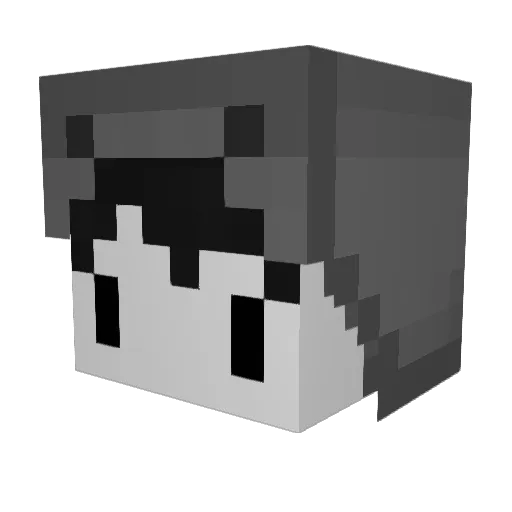accuration Minecraft avatar head, 3D render