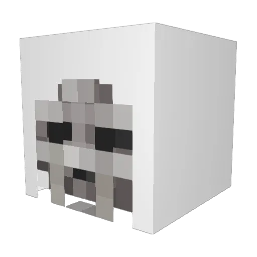 accuw Minecraft avatar head, 3D render